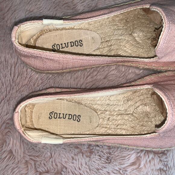 Soludos Dusty Rose Pink Ciao Bella Embroidered Platform Slip On Shoes Size 9 - Picture 4 of 11